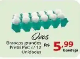 Ovos Brancos grandes Pretti PVC c/12 unidades