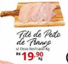 Ricoy Supermercados File de Peito de Frango s/ Osso resfriado 1kg oferta
