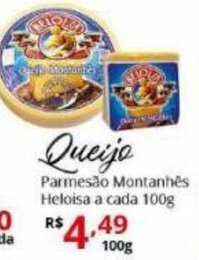 Ricoy Supermercados Queijo parmesao montanhes Heloisa a cada 100g oferta