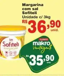 Margarina com sal sofiteli unidade c/ 3kg