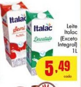 Barbosa Supermercados Leite Italac 1L oferta