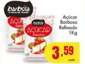 Barbosa Supermercados Acucar Barbosa Refinado 1kg oferta