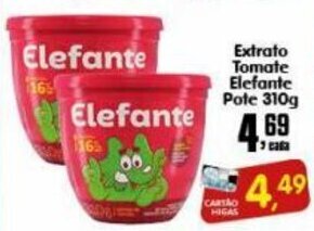 Higa's Supermercado Extrato Tomate Elefante Pote 310g oferta