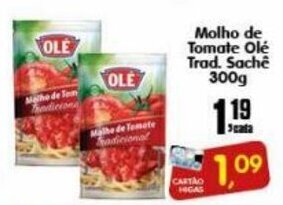 Higa's Supermercado Molho de Tomate Ole Trad. sache 300g oferta