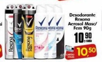 Higa's Supermercado Desodorante Rexona Aerosol Masc/ Fem 90g oferta