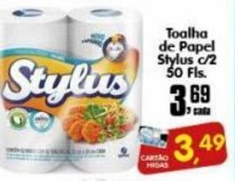 Higa's Supermercado Toalha de Papel Stylus c/2 50 folhas oferta