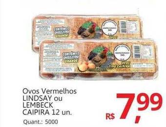 Supermercados Koch Ovos Vermelhos Lindsay Ou Lembeck Caipira 12 oferta