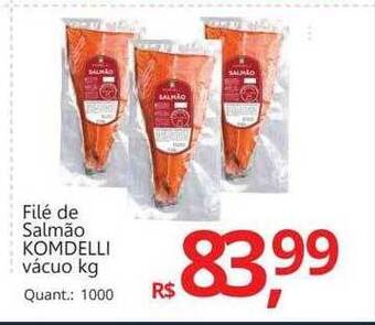 Supermercados Koch Filé De Salmão Komdelli Vácuo Kg oferta