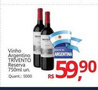 Supermercados Koch Vinho Argentino Trivento Reserva oferta