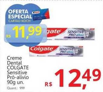 Supermercados Koch Creme Dental Colgate Sensitive Pró-alívio oferta