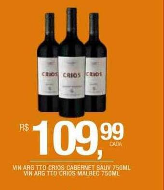 DB Supermercados Vin Arg Tto Crios Cabernet Sauv Vin Arg Tto Crios Malbec oferta