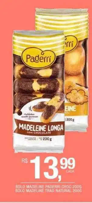 Bolo Madeline Paderri Choc Bolo Madeline Trad Natural