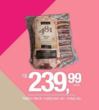 DB Supermercados Frech Rack Cordeiro 481 Cong Kg oferta