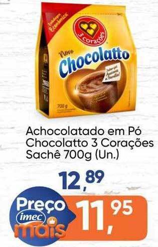 Imec Supermercados Achocolatado Em Pó Chocolatto 3 Corações oferta