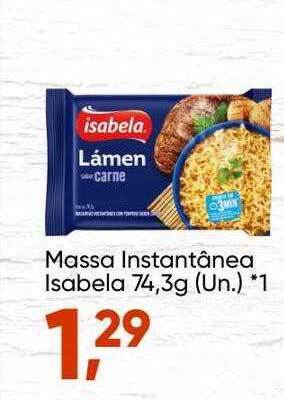 Imec Supermercados Massa Instantânea Isabela oferta