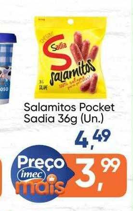 Imec Supermercados Salamitos Pocket Sadia oferta