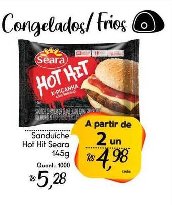 Giassi Supermercados Sanduíche Hot Hit Seara oferta
