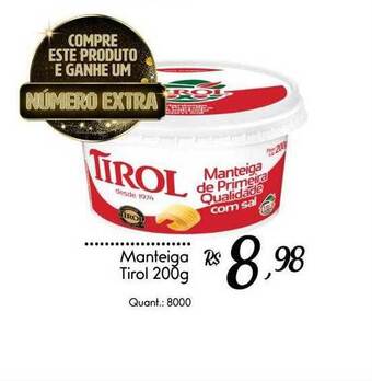 Giassi Supermercados Manteiga Tirol oferta