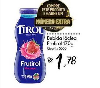Giassi Supermercados Bebida Láctea Frutirol oferta