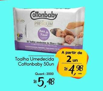 Giassi Supermercados Toalha Umedecida Cottonbaby oferta