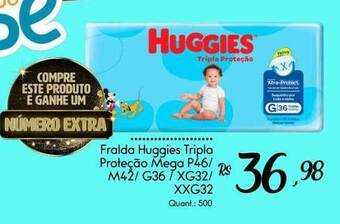 Giassi Supermercados Fralda Huggies Tripla Proteção Mega oferta