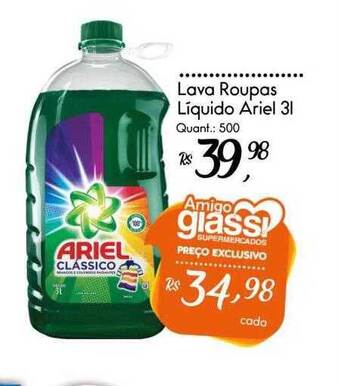 Giassi Supermercados Lava Roupas Líquido Ariel oferta