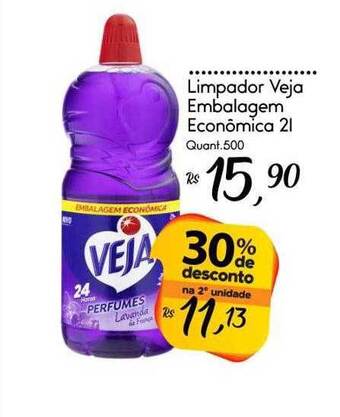 Giassi Supermercados Limpador Veja Embalagem Econômica 30% De Desconto Na 2a Unidade oferta