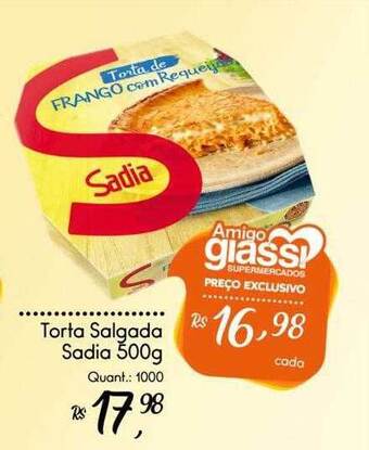Giassi Supermercados Torta Salgada Sadia oferta