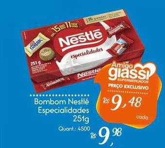 Giassi Supermercados Bombom Nestlé Especialidades oferta