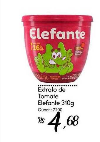 Giassi Supermercados Extrato De Tomate Elefante oferta