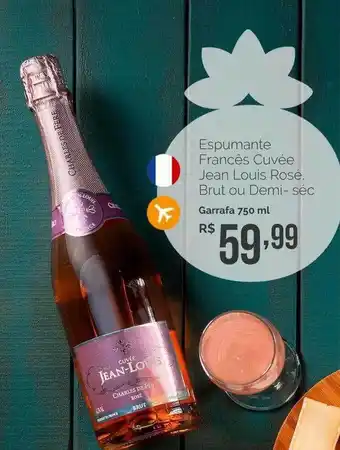 Oba Hortifruti Espumante Francês Cuvée Jean Louis Rosé Brut Ou Demi-sec oferta