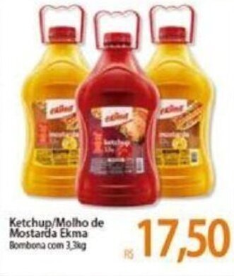 Ketchup/ Molho de Mostarda Ekma 3.3kg