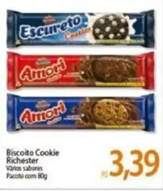 Atacadão Biscoito Cookie Richester 80g oferta