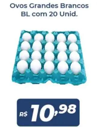Atakarejo Ovos Grandes Brancos BL com 20 unid. oferta