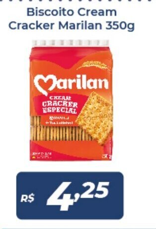 Atakarejo Biscoito Cream Cracker Marilan 350g oferta