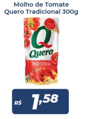 Atakarejo Molho de Tomate Quero tradicional 300g oferta