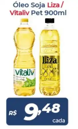 Atakarejo Oleo Soja Liza/ Vitaliv pet 900ml oferta