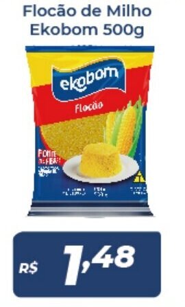 Atakarejo Flocao de Milho Ekobom 500g oferta