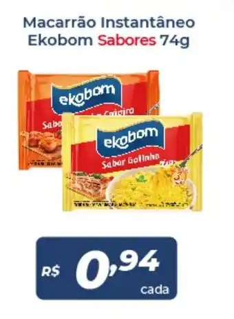 Atakarejo Macarrao Instantaneo Ekobom Sabores 74g oferta