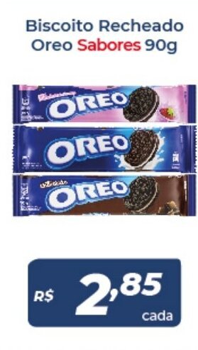 Biscoito Recheado Oreo Sabores 90g