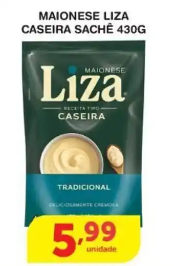 Roldão Maionese Liza Caseira Sache 430g oferta