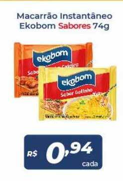 Atakarejo Macarrão Instantâneo Ekobom Sabores oferta
