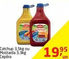 Catchup 3,5kg ou mostarda 3,3kg cêpera