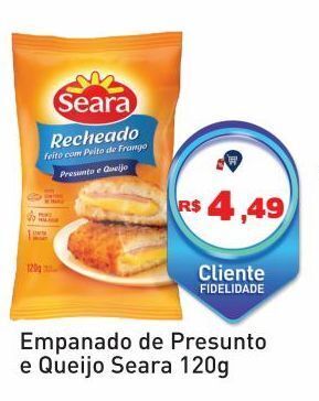 Tonin Superatacado Empanado de presunto e queijo seara 120g oferta