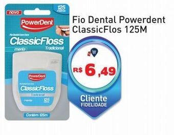Fio dental powerdent classicflos 125m