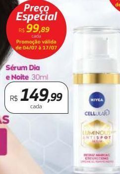 Sérum dia e noite nivea 30ml