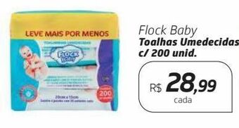 Drogal Flock baby toalhas umedecidas c/ 200 unid. oferta