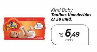 Drogal Kind baby toalhas umedecidas c/ 50 unid. oferta