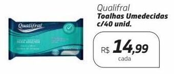 Drogal Qualifral toalhas umedecidas c/40 unid. oferta