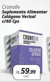 Drogal Cronoliv suplemento alimentar colágeno verisol c/60 cps oferta